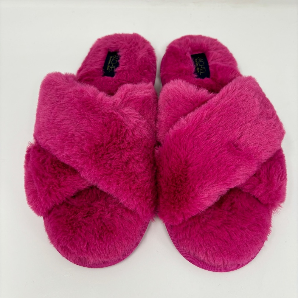 NWOT RACHEL ROY Plush Open Toe Slippers